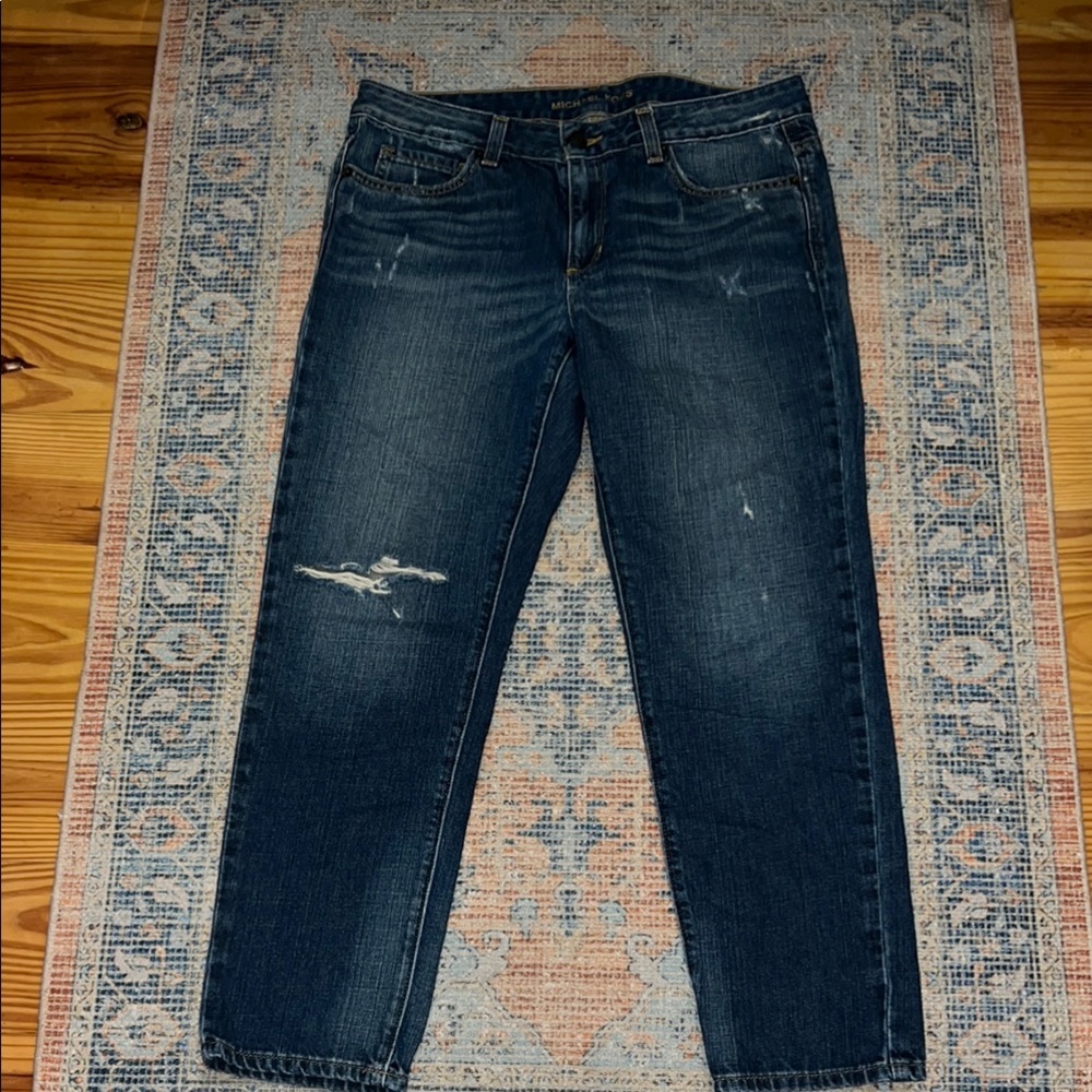 Michael Kors Blue Straight Leg Jeans Classic Design